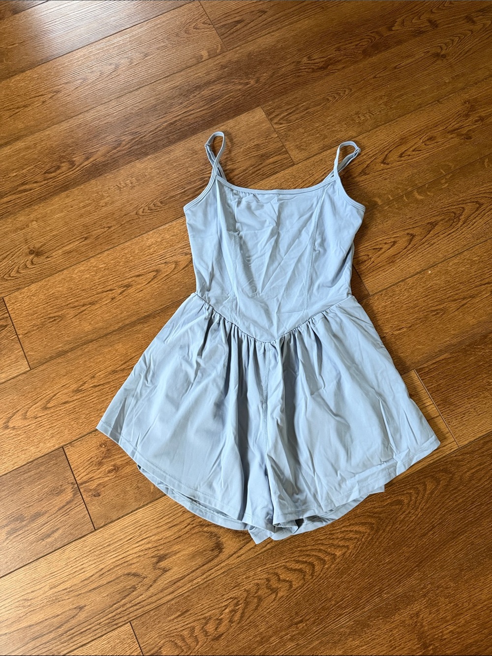 Amazon Light Blue Sleeveless Romper with Adjustable Straps